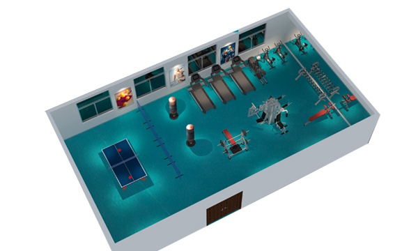 150平方健身房配置方案-广西米兰tiyu健身器材有限公司