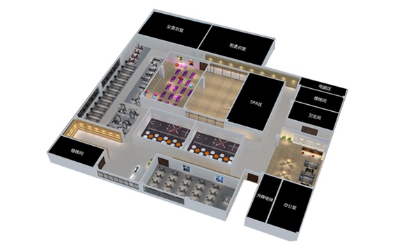 1700平方健身房配置方案-广西米兰tiyu健身器材有限公司